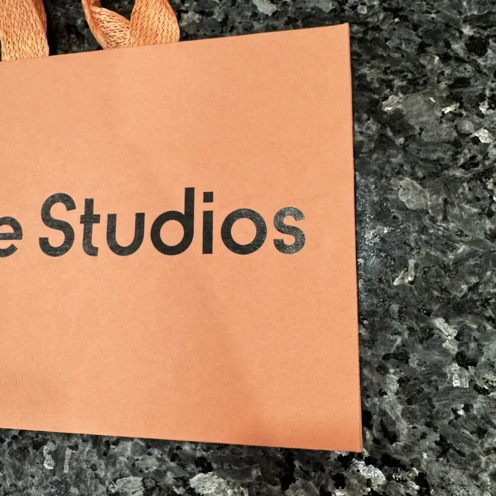 Acne Studios Pink Shopping Empty Gift Bag